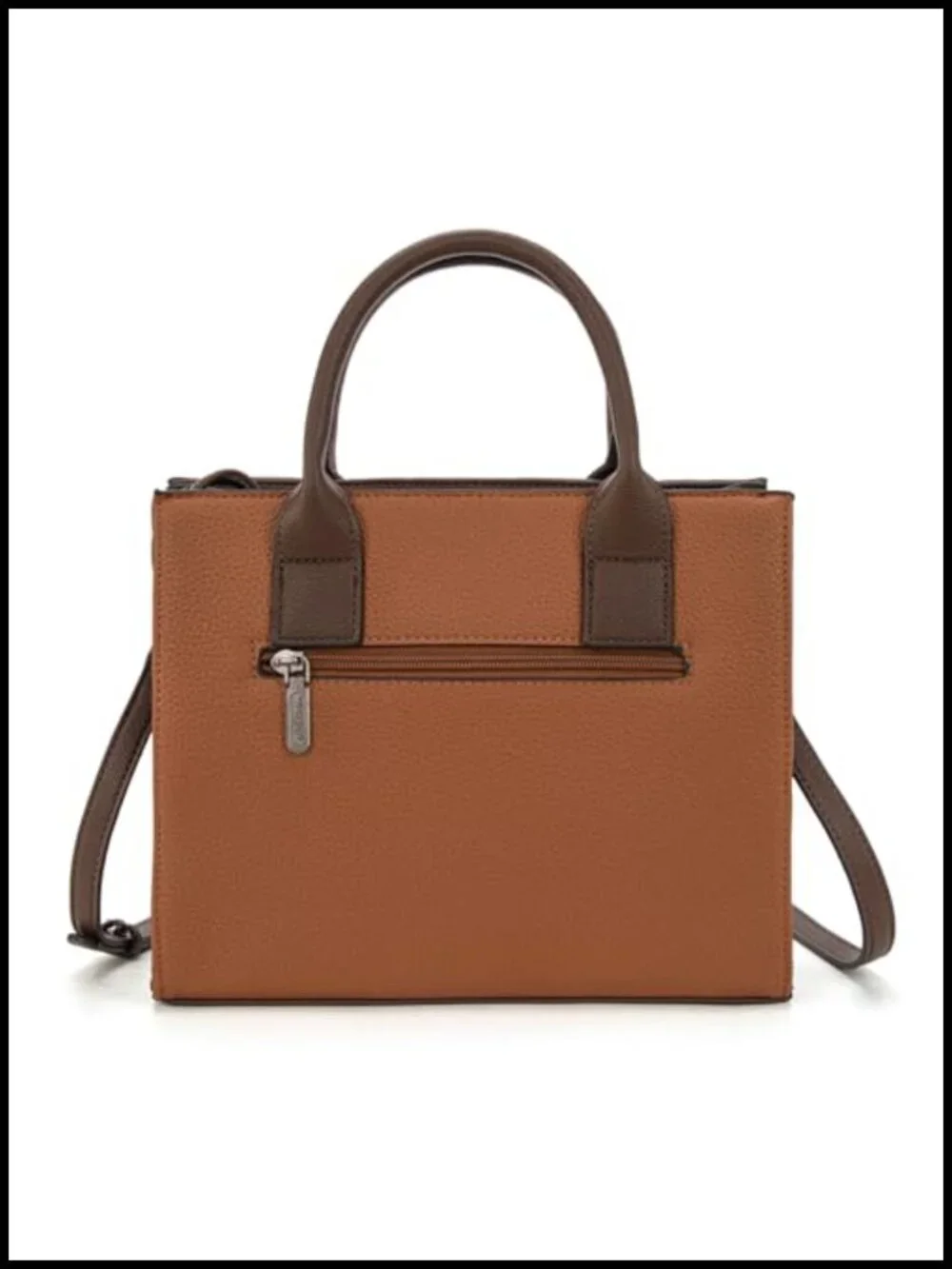 Vegan Leather Tote Bag with Adjustable Strap